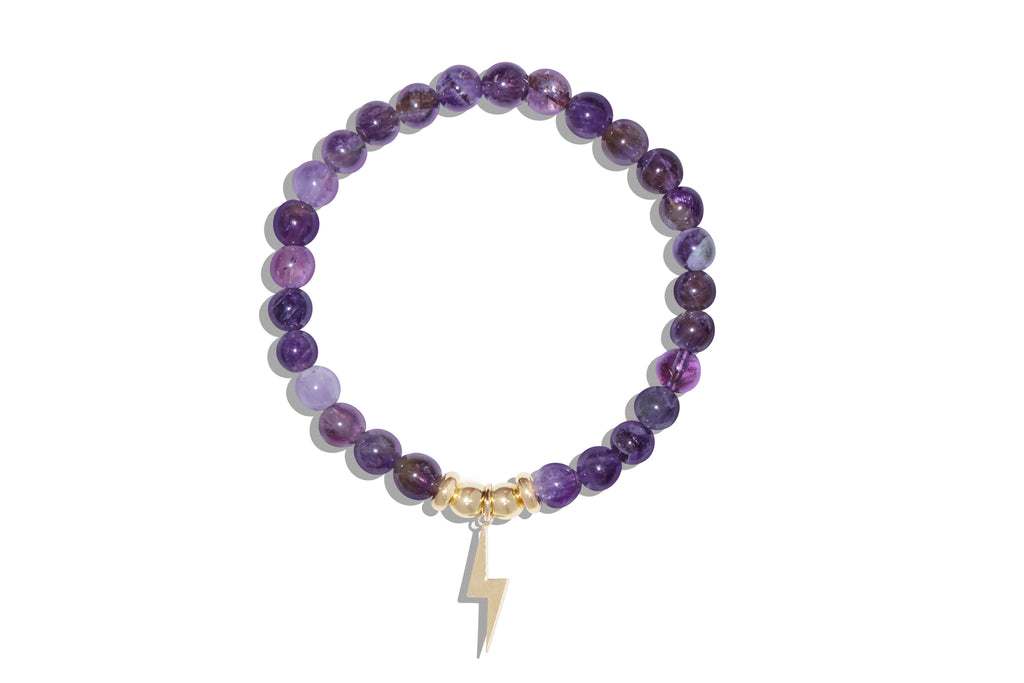 Amethyst with Lightening Bolt