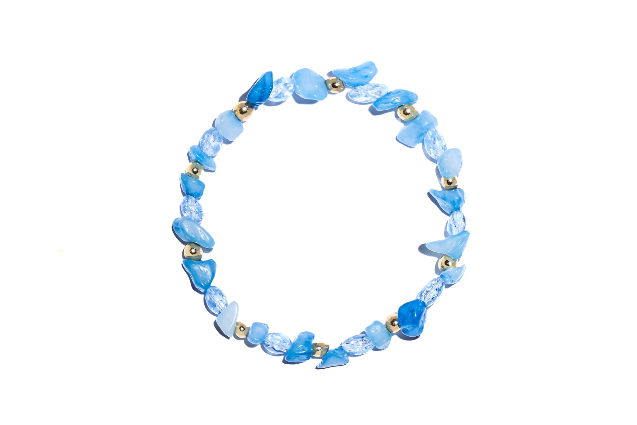 Blue Chip Bead Bracelet