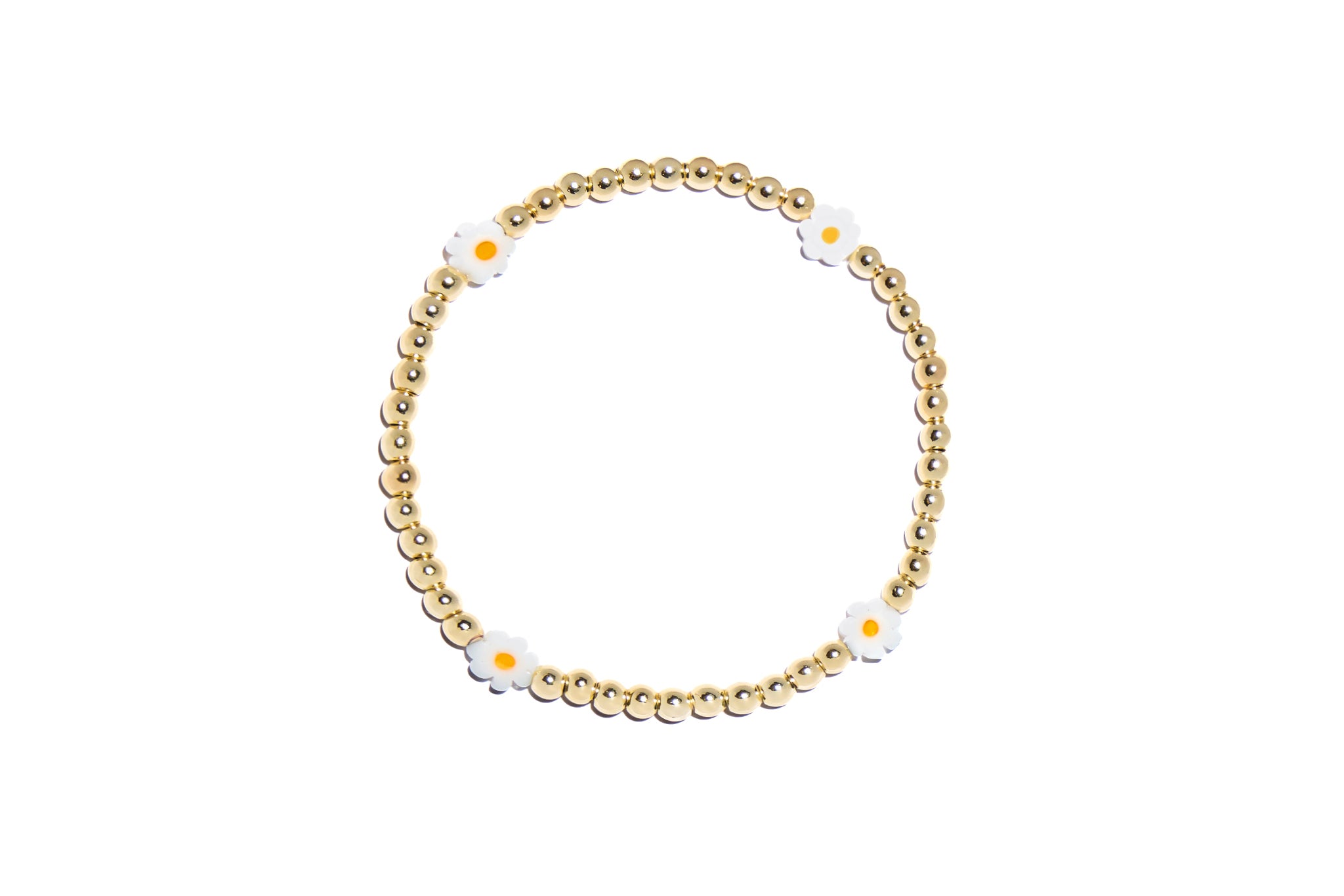 Gold with Yellow Daisy Bracelet