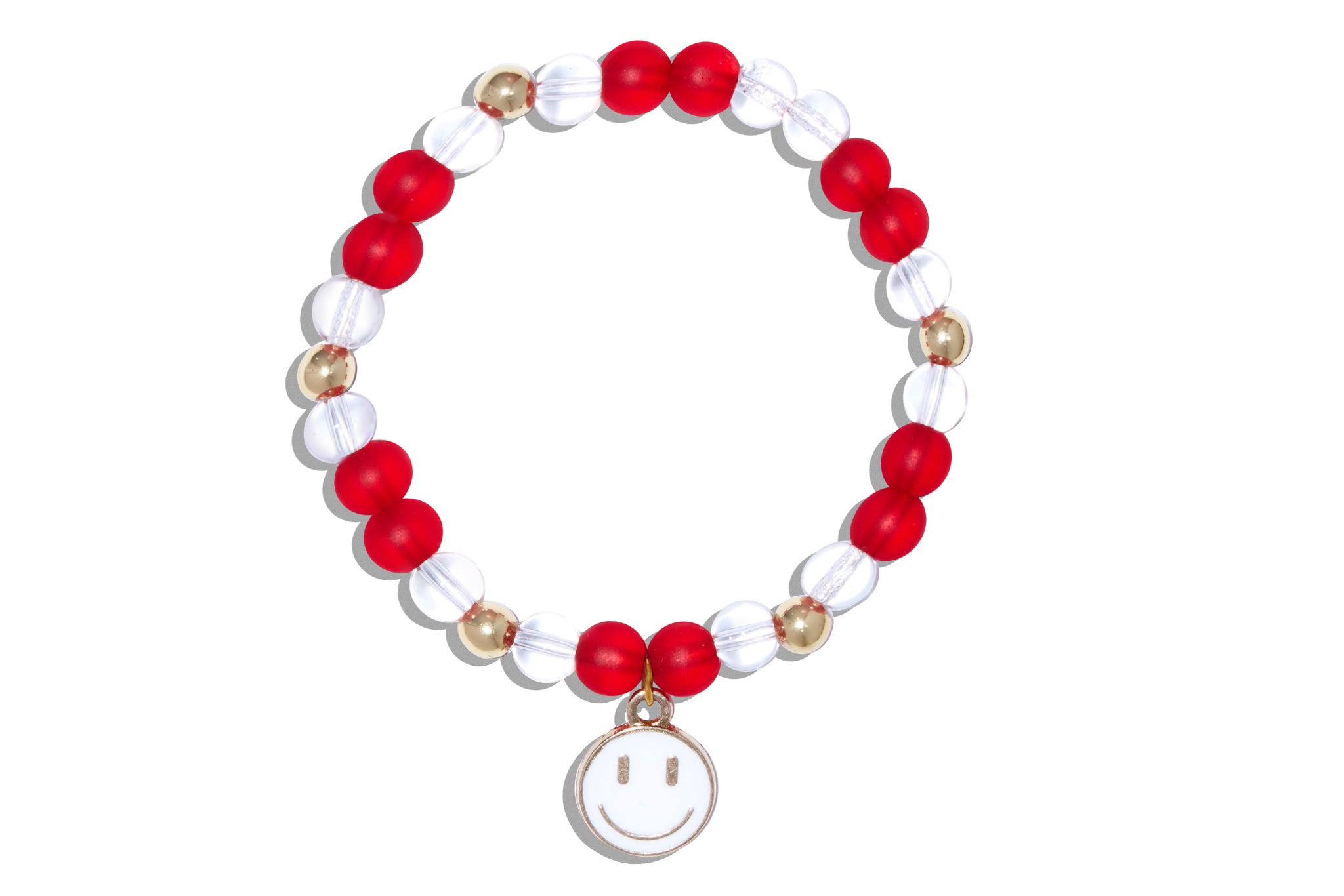 Kids Red Bracelet with Smiley Face