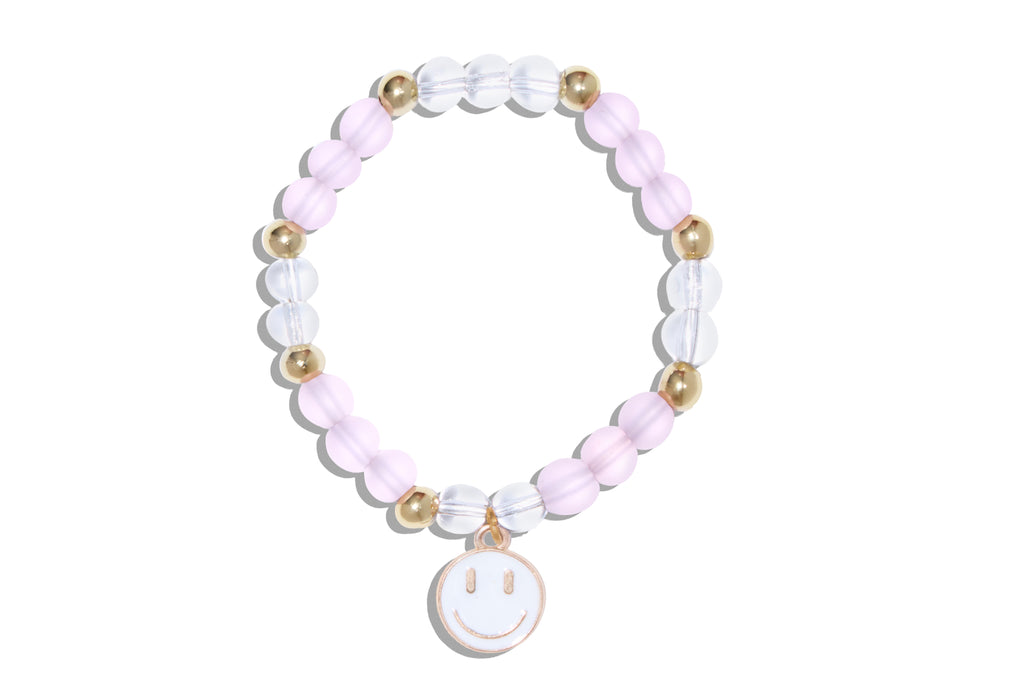 Kids Pink Bracelet with Smiley Face