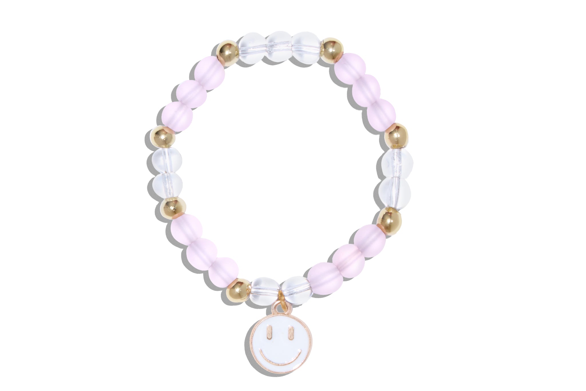 Kids Pink Bracelet with Smiley Face