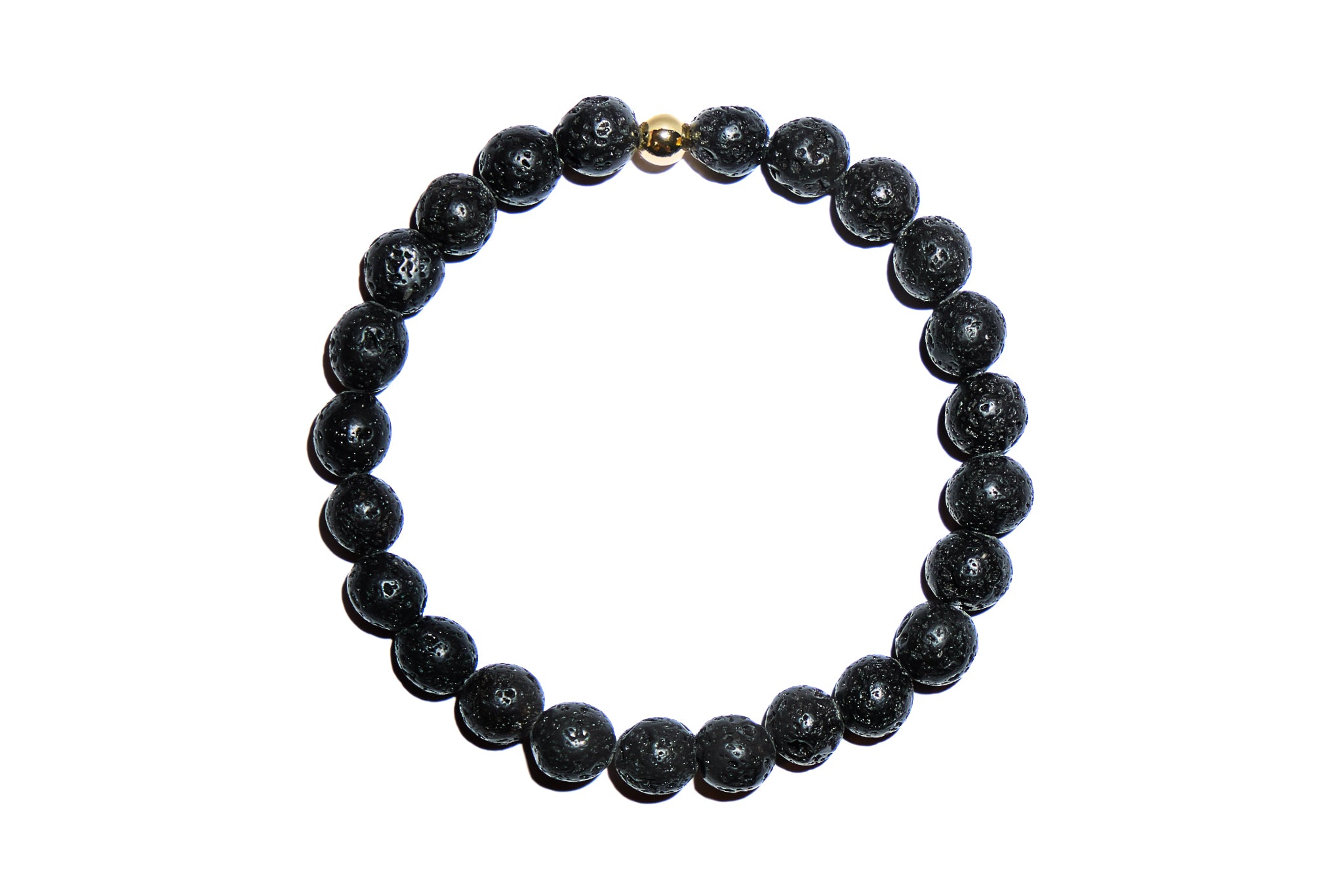 Men's Black Lava Bead-Gold or Silver Option Available
