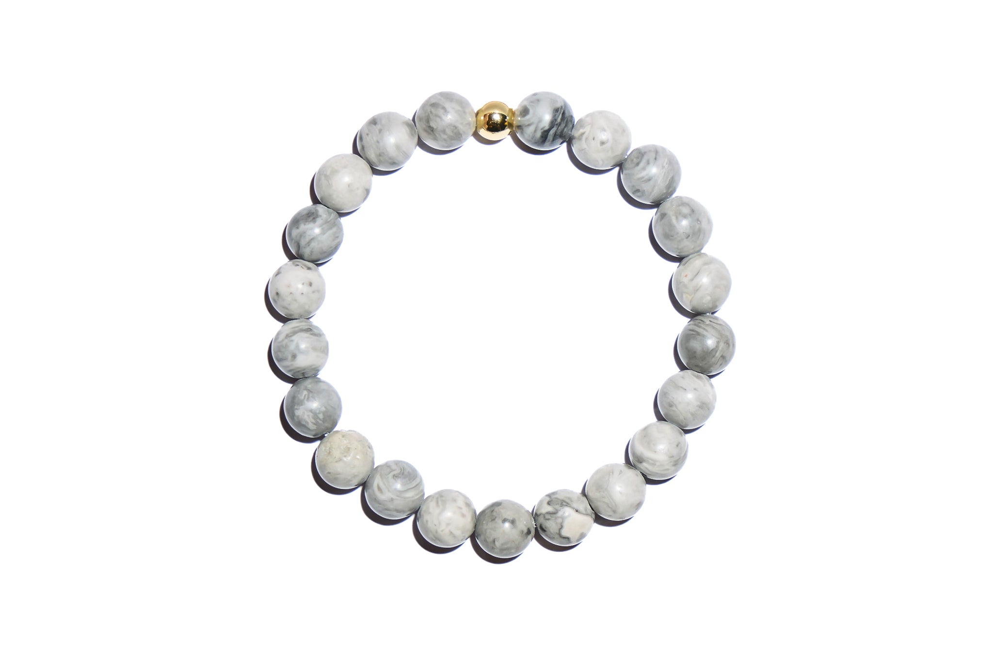 Men's Natural Gray Stone-Gold or Silver Option Available