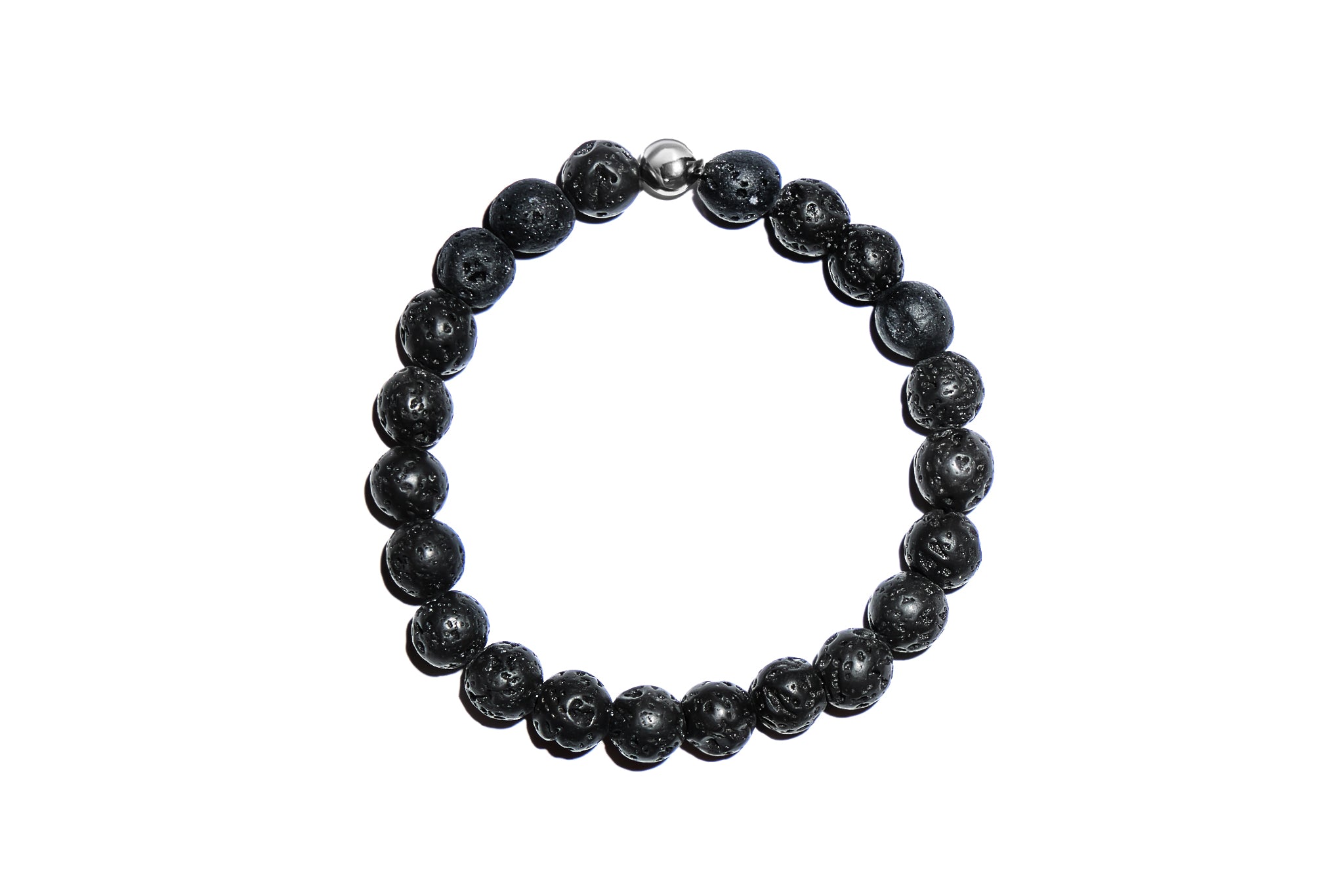 Men's Black Lava Bead-Gold or Silver Option Available