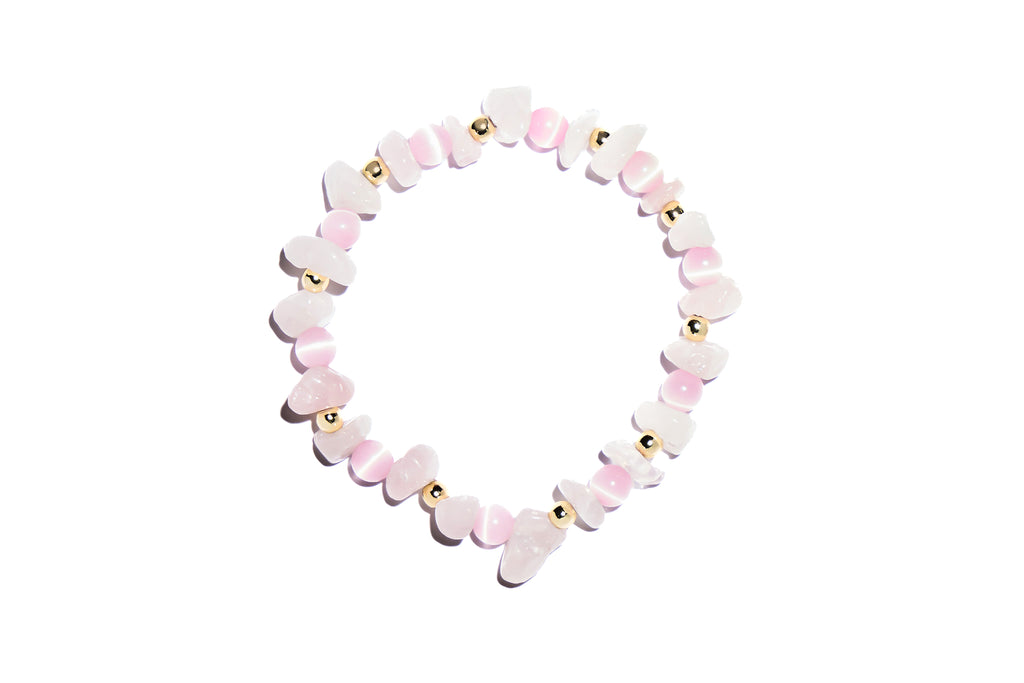 Pink Chip Bead Bracelet