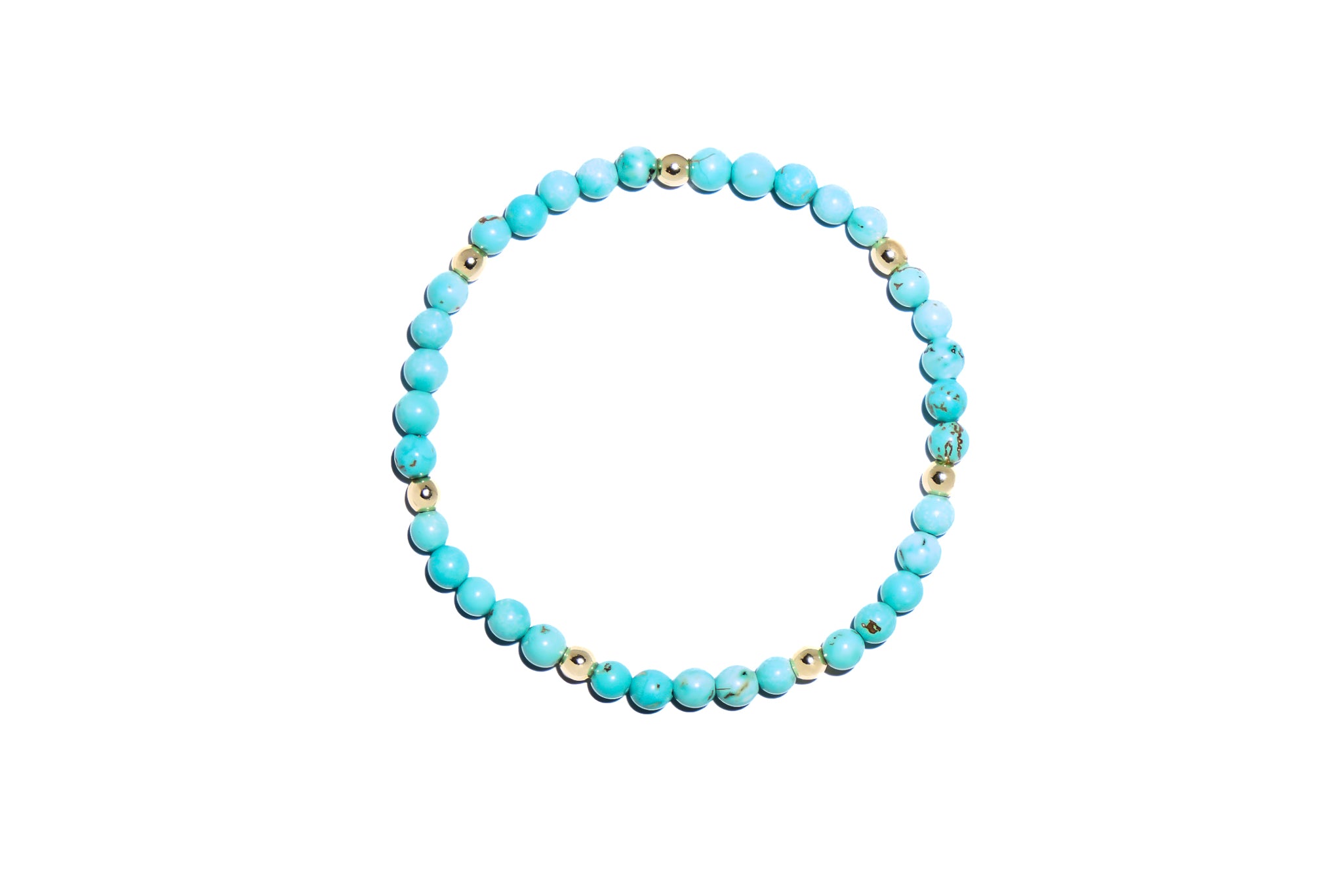 Turquoise Bracelet with Gold Accent