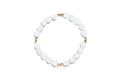 Chalkwhite with Gold Heart Bracelet