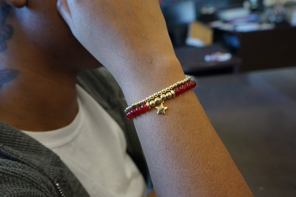 Burgundy with Star