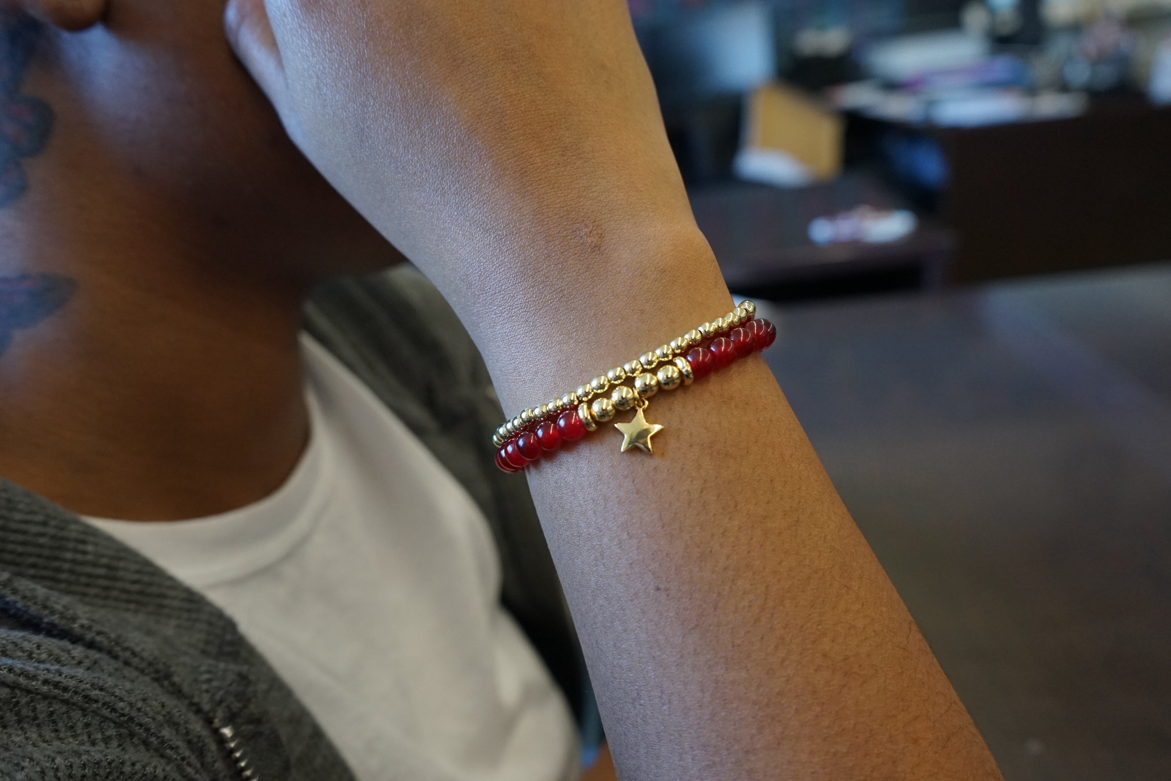 Burgundy with Star