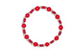 Cherry Red with Seed Bead and Gold