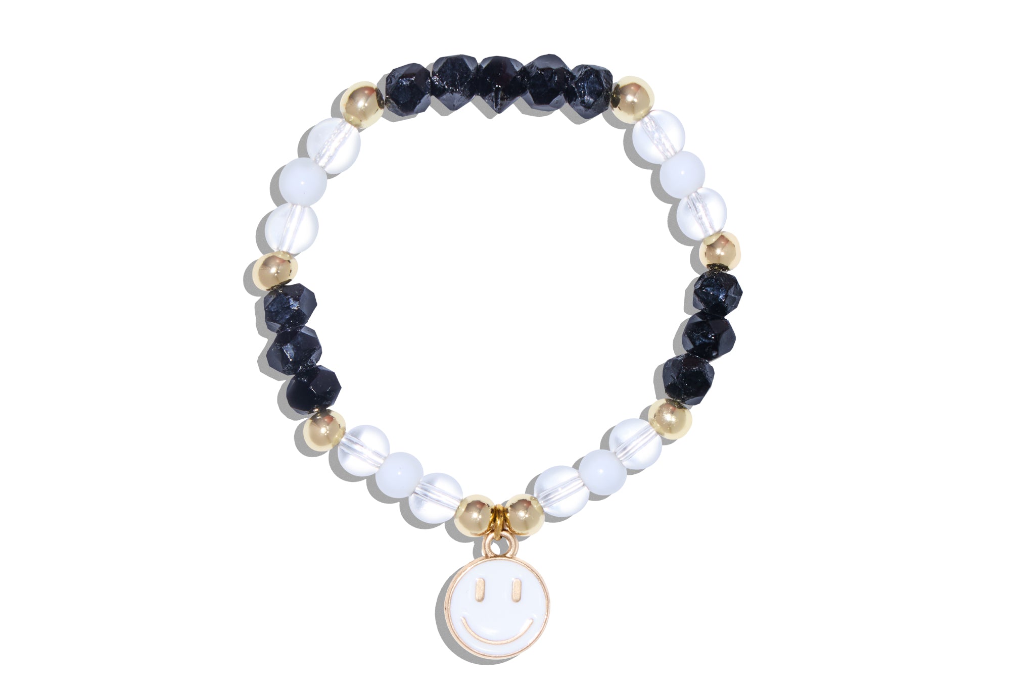 Kids Black Bracelet with Smiley Face