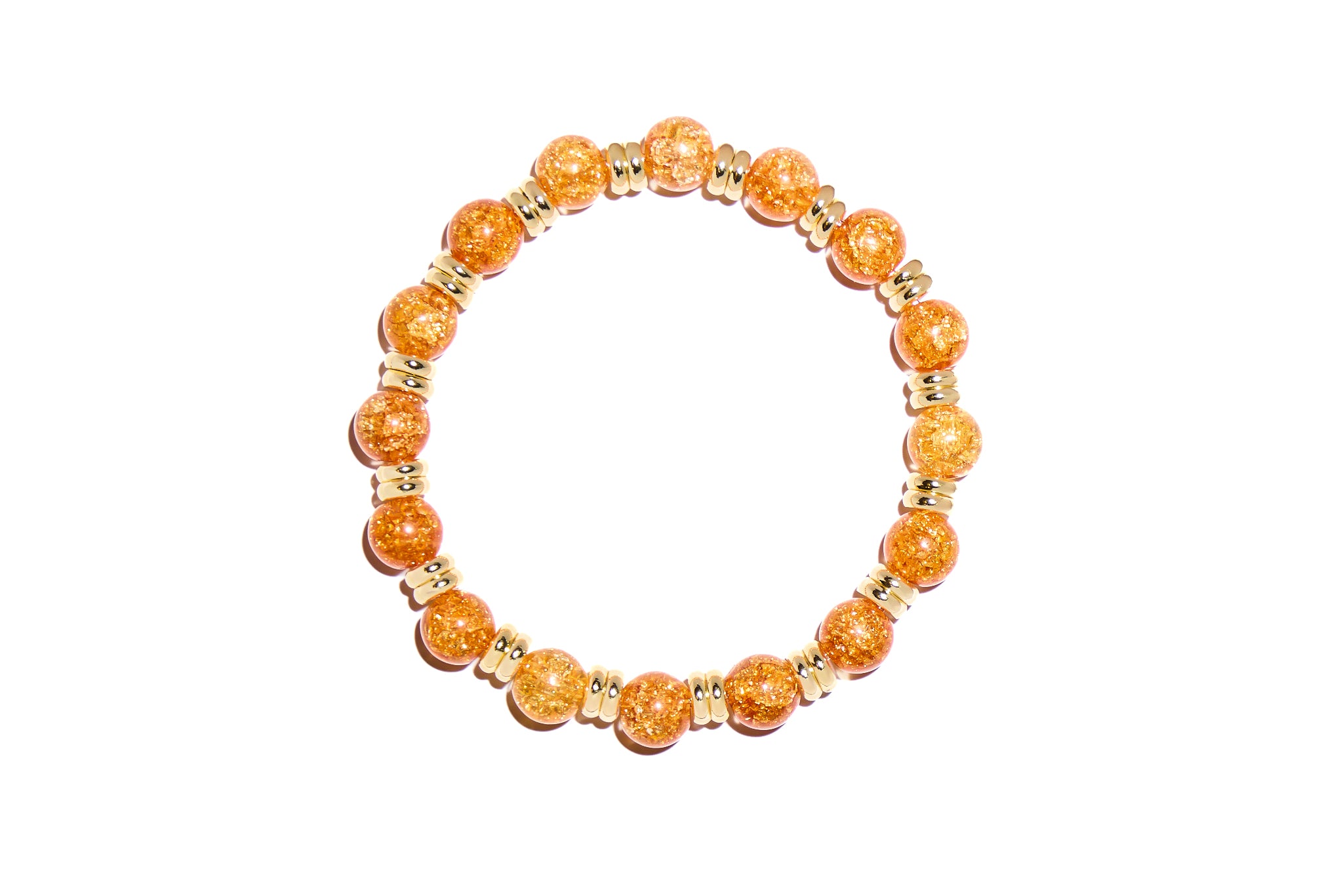 Crackle Orange with Gold