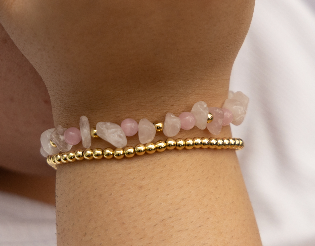 Pink Chip Bead Bracelet