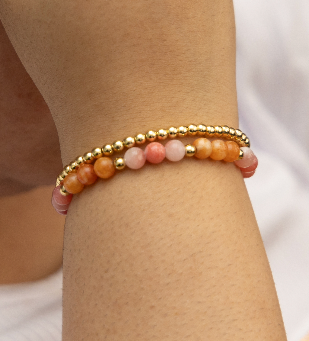 Pink and Orange with Gold
