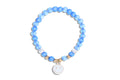 Women's Blue Bracelet with White Smiley Face