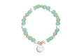 Women's Seafoam Green Bracelet with White Smiley Face
