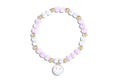 Women's Pink Bracelet with White Smiley Face